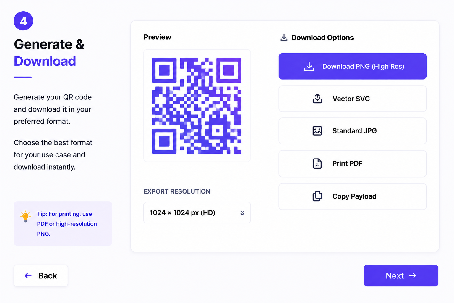 Generate and Download